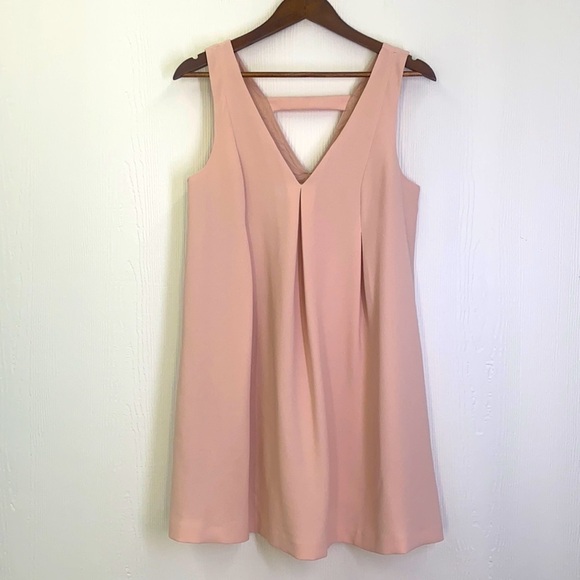 BCBG Generation -  Pink Blush Sleeveless Shift VNeck Dress Size Small - Picture 1 of 15